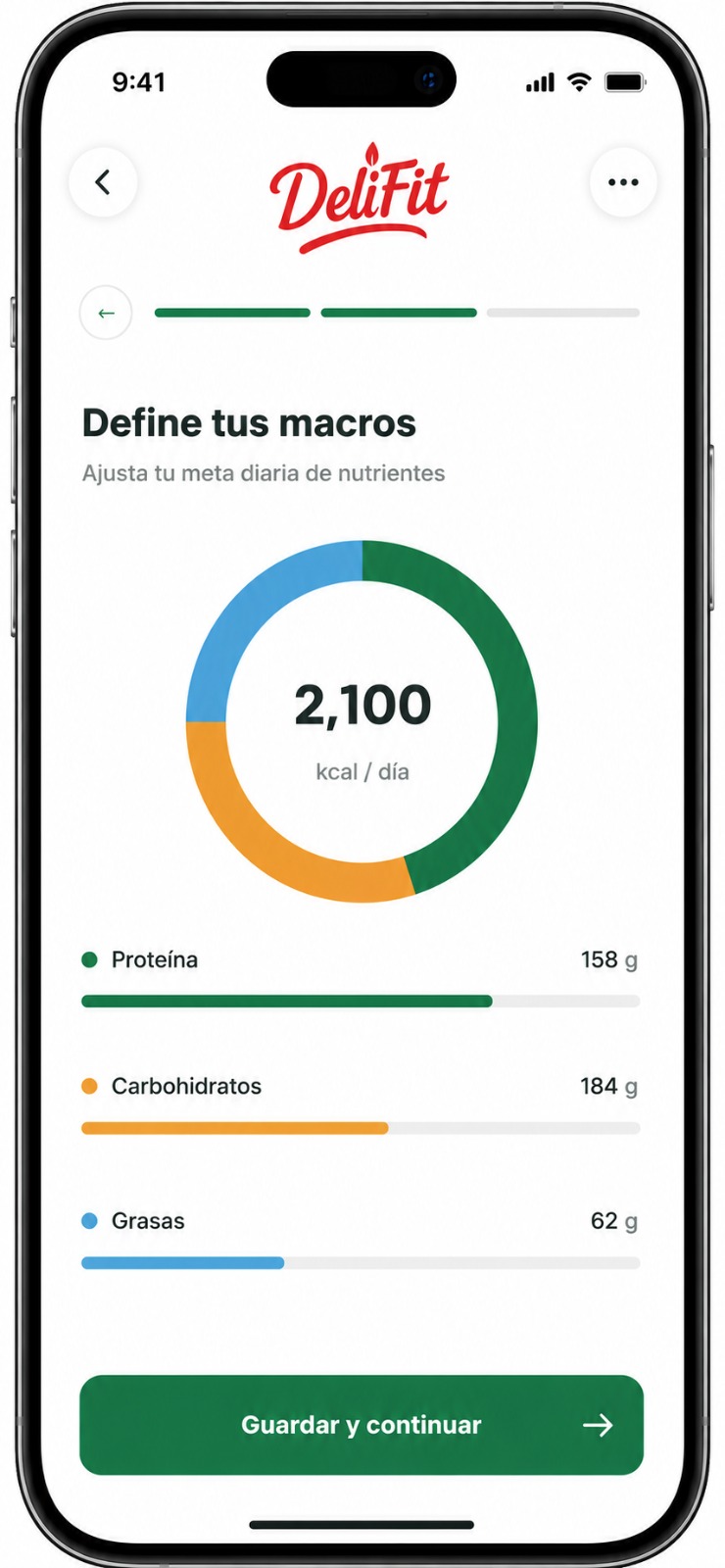 Paso 2: define tus macros y tu meta diaria de nutrientes