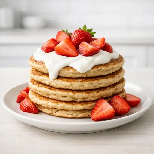 Panqueques de avena con yogurt griego